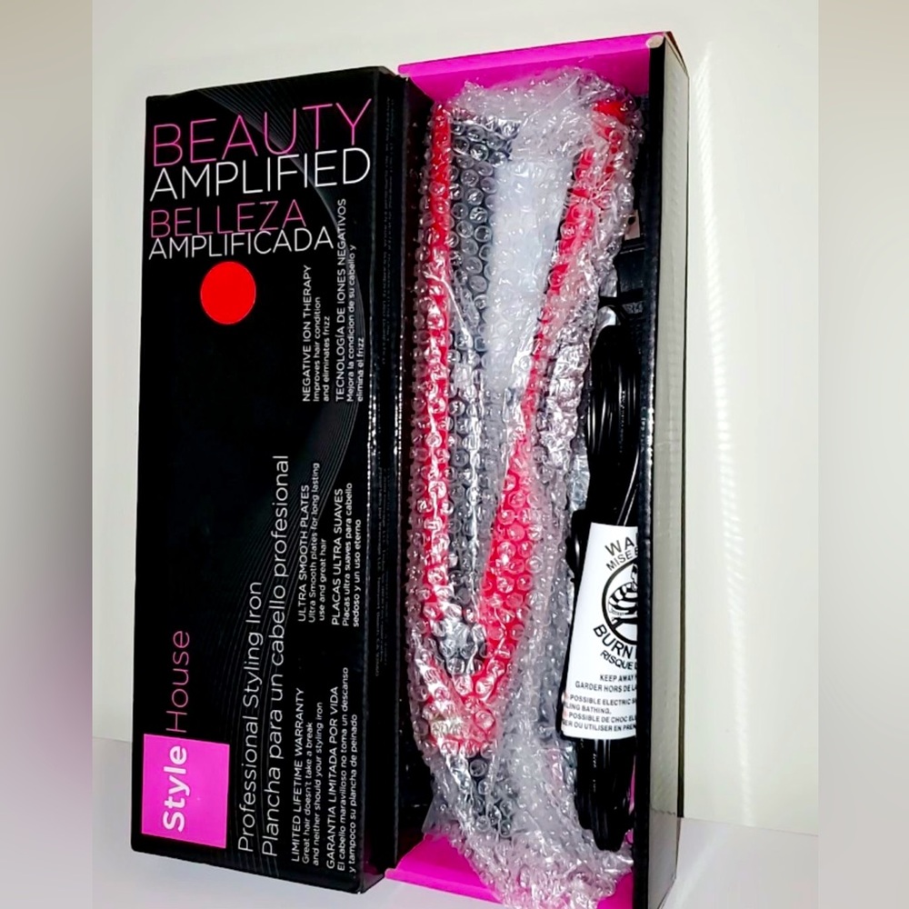 Style House Professional Styling Iron | NIB | Red & Black Color
